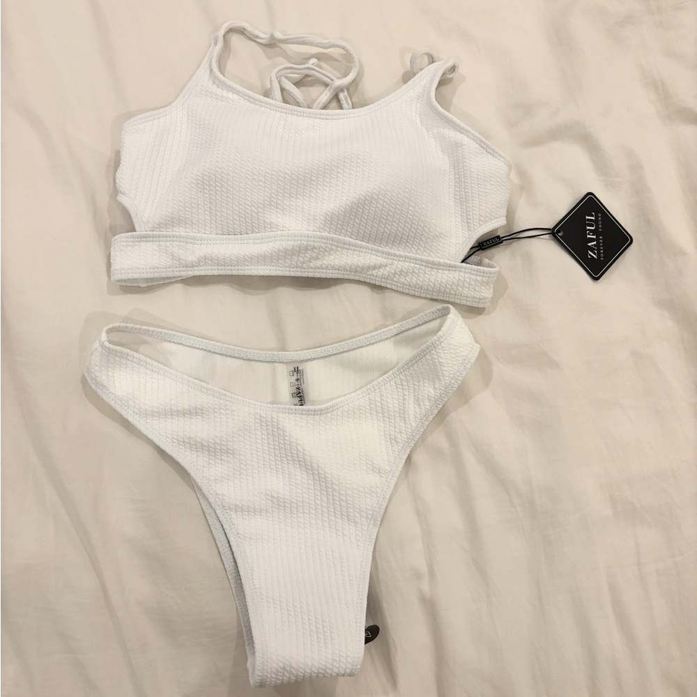 Brand New with tags, never worn ZAFUL White Bikini